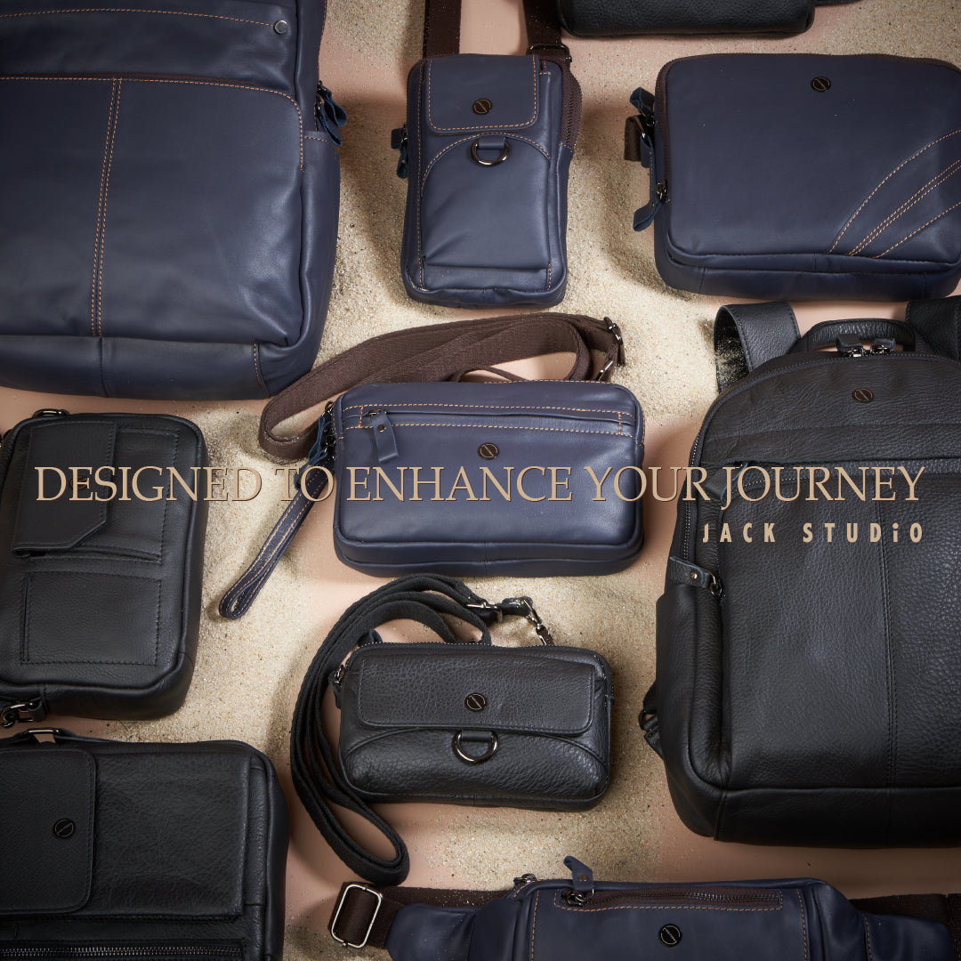 Jack Studio Full Grain Leather Stylish Medium Backpack Travel Casual Bag - BAB 30501 - Jack Studio Marketing Sdn Bhd