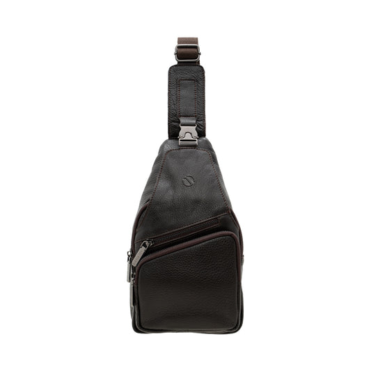 Jack Studio Top Grain Leather Trendy Crossbody Sling Men’s Bag with Multi Zip Pockets - BAI 1120 - Jack Studio Marketing Sdn Bhd