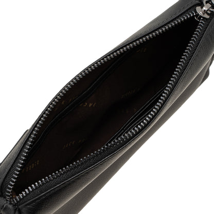 Jack Studio Full Grain Leather Black Small Clutch Sling Bag - BAB 40135 A - Jack Studio Marketing Sdn Bhd