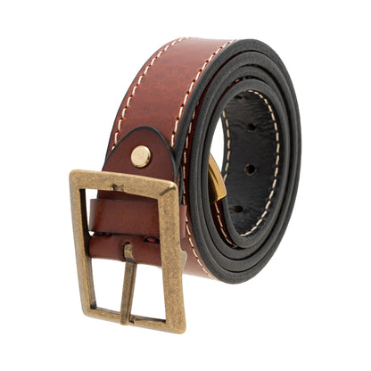 Jack Studio Full Grain Leather Double Sided Buckle Men's Belt - BL 7411 - Jack Studio Marketing Sdn Bhd