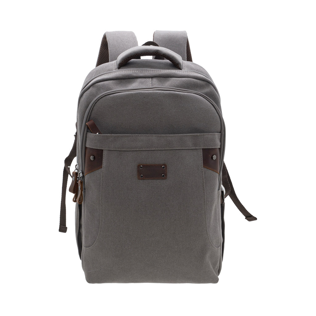 Jack Studio Free Engrave Name Canvas Leather  Backpack Bag Galas - BAD 40107 - Jack Studio Marketing Sdn Bhd