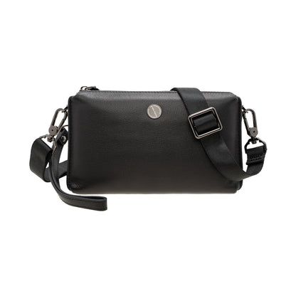 Jack Studio Full Grain Leather Black Small Clutch Sling Bag - BAB 40135 A - Jack Studio Marketing Sdn Bhd