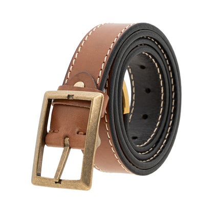 Jack Studio Full Grain Leather Double Sided Buckle Men's Belt - BL 7411 - Jack Studio Marketing Sdn Bhd