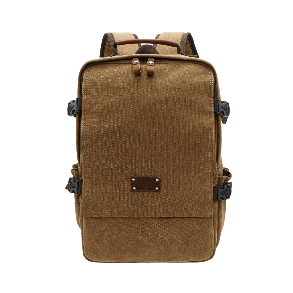 Jack Studio Free Engrave Name Canvas Leather  Backpack Bag Galas - BAD 30511 - Jack Studio Marketing Sdn Bhd