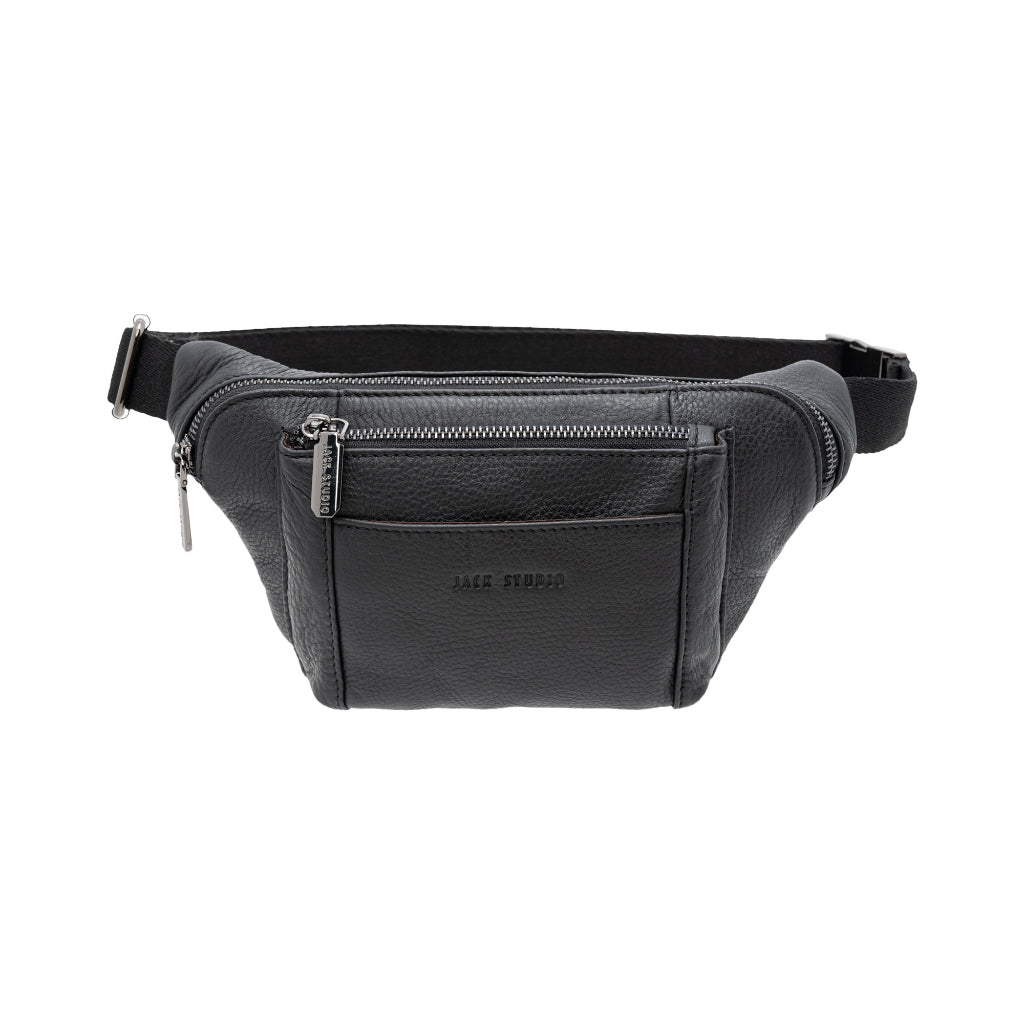 Jack Studio Top Grain Leather Medium Size Men's Waist Pouch Chest Bag - BAI 30827 - Jack Studio Marketing Sdn Bhd