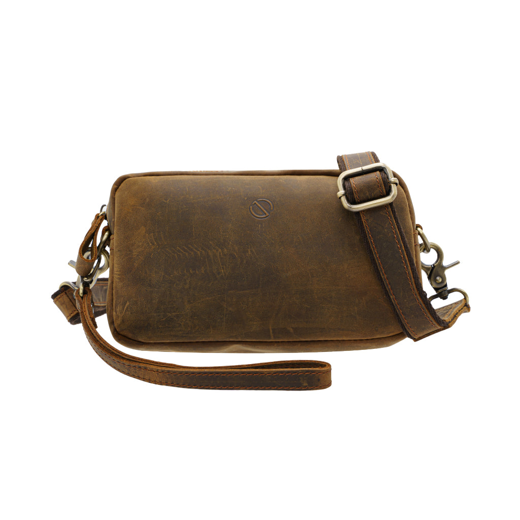 Jack Studio Full Grain Crazy Horse Leather Sling Crossbody Clutch Bag Man - BAC 30833 - Jack Studio Marketing Sdn Bhd