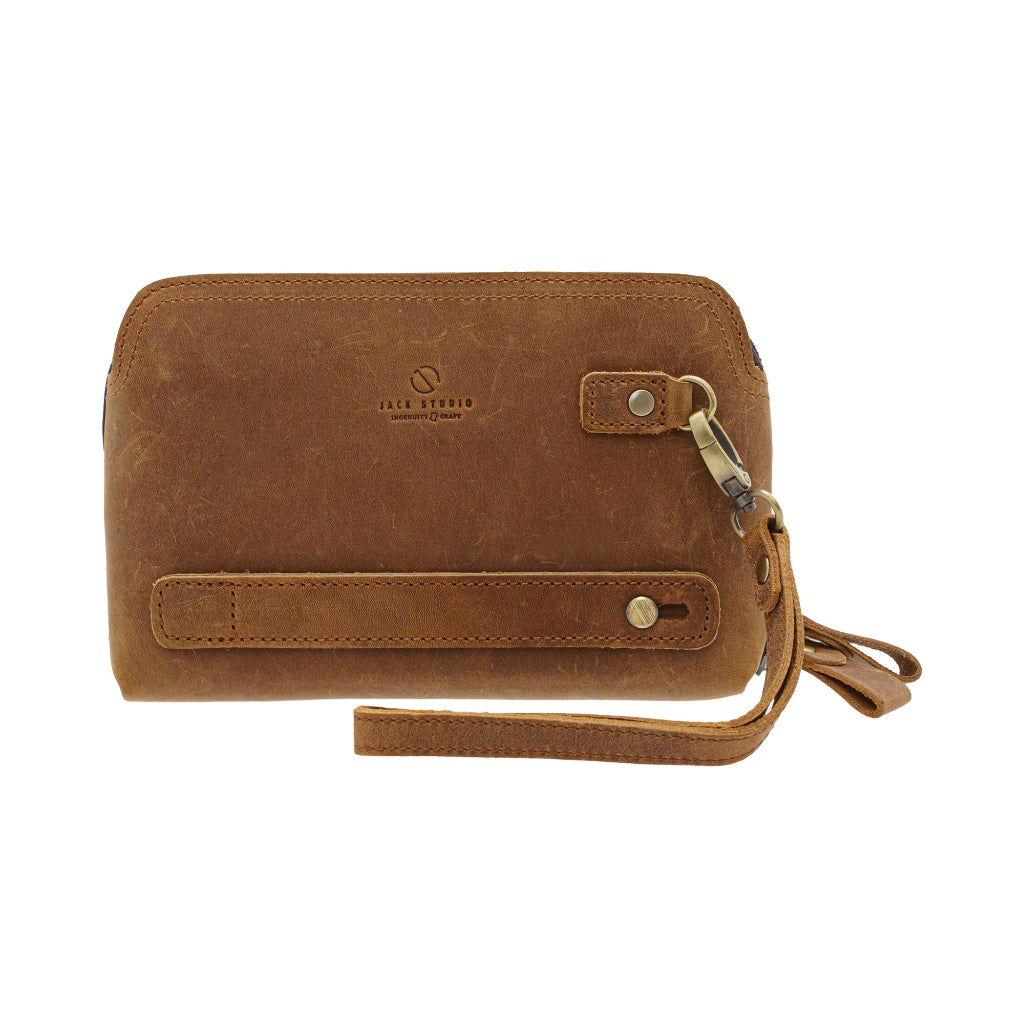 Jack Studio Full Grain Crazy Horse 2-Way Styling Clutch Bag For Men - BAC 30832 - Jack Studio Marketing Sdn Bhd