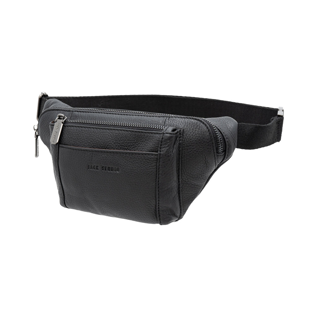 Jack Studio Top Grain Leather Medium Size Men's Waist Pouch Chest Bag - BAI 30827 - Jack Studio Marketing Sdn Bhd