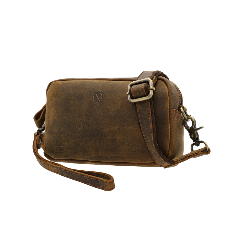 Jack Studio Full Grain Crazy Horse Leather Sling Crossbody Clutch Bag Man - BAC 30833 - Jack Studio Marketing Sdn Bhd