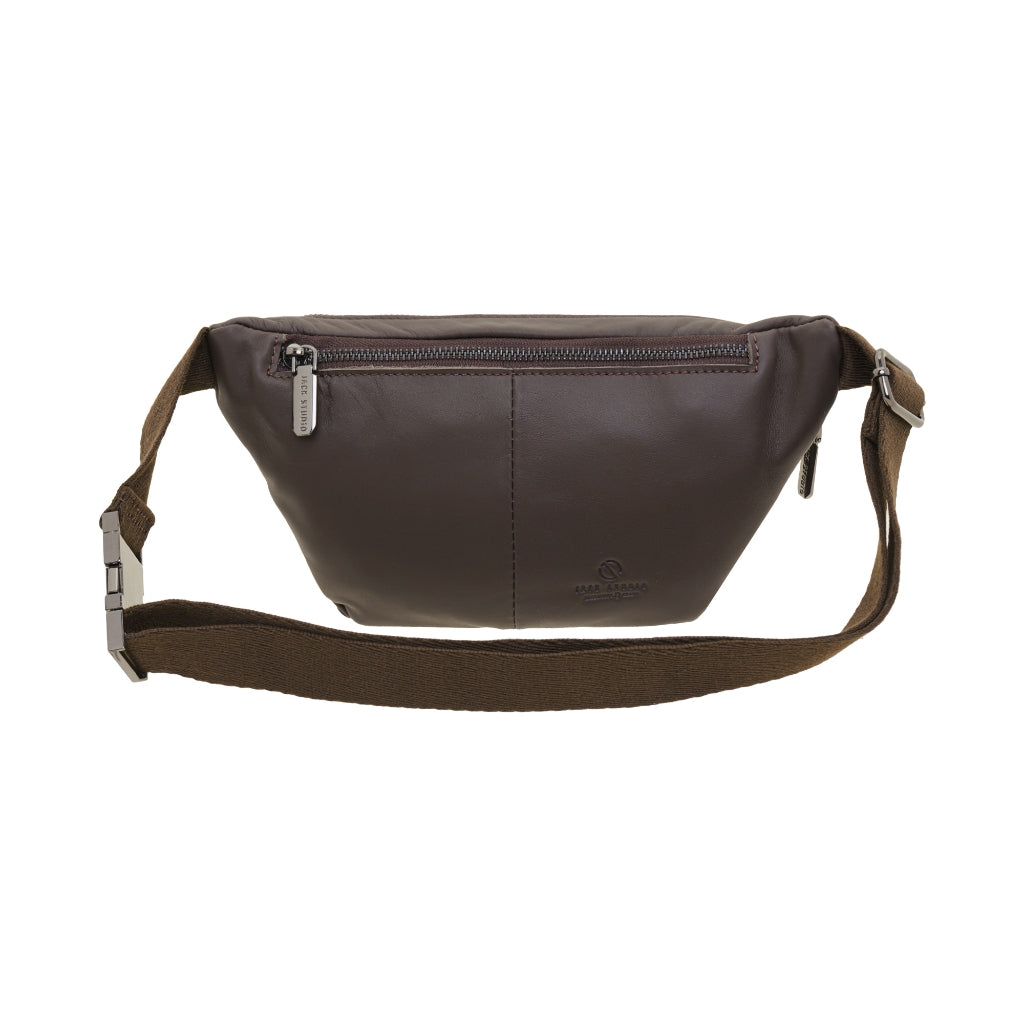 Jack Studio Top Grain Leather Medium Size Men's Waist Pouch Chest Bag - BAI 30827 - Jack Studio Marketing Sdn Bhd