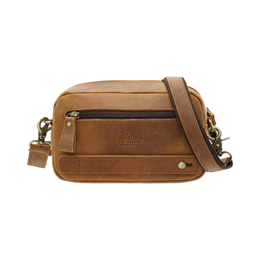 Jack Studio Full Grain Crazy Horse Leather Sling Crossbody Clutch Bag Man - BAC 30833 - Jack Studio Marketing Sdn Bhd