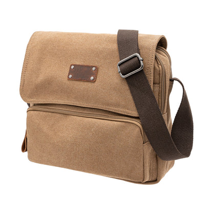 Jack Studio Canvas Leather Crossbody Sling Small Messenger Bag